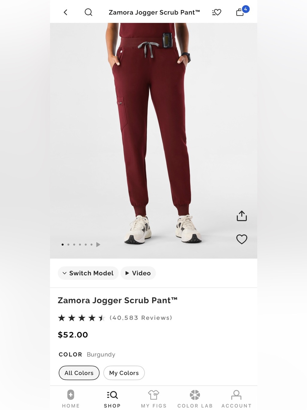 FIGS Zamora Jogger Scrub pants ONLY size L regular